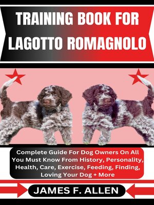 cover image of TRAINING BOOK FOR LAGOTTO ROMAGNOLO